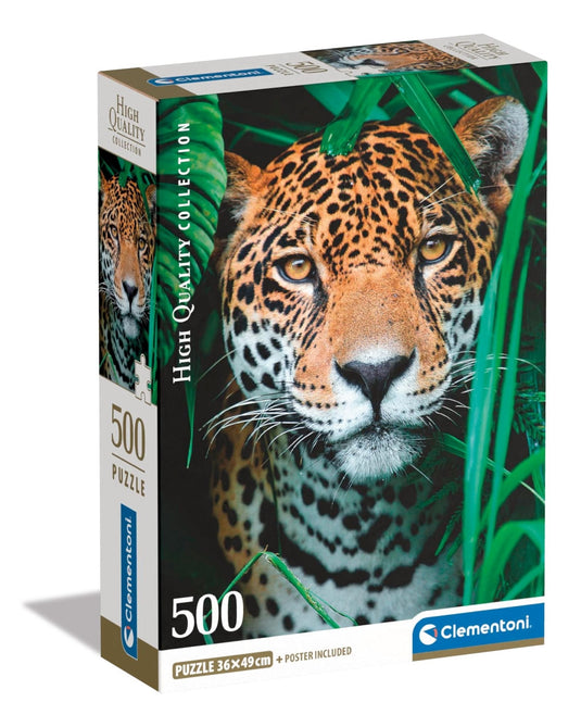 Jaguar In The Jungle 500 Piece Jigsaw Puzzle by Clementoni Puzzles - 1
