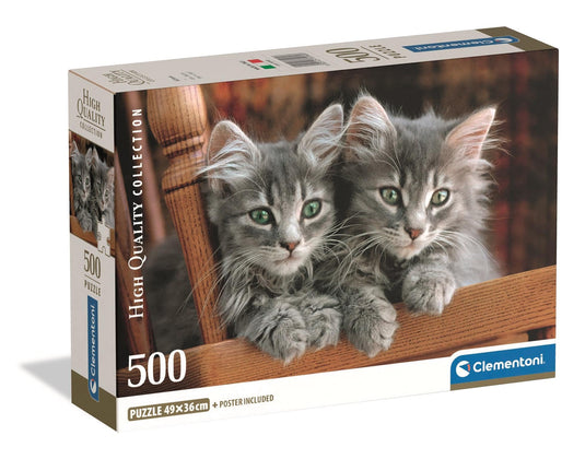 Kittens 500 Piece Jigsaw Puzzle by Clementoni Puzzles - 1