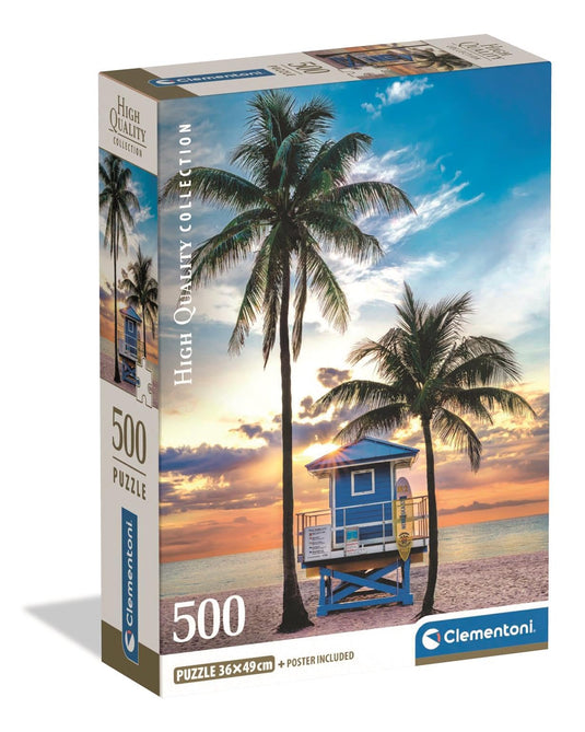 Miami Beach, Florida 500 Piece Jigsaw Puzzle by Clementoni Puzzles - 1