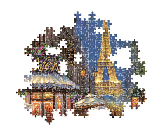Night At The Eiffel CafŽ 500 Piece Jigsaw Puzzle by Clementoni Puzzles - 3