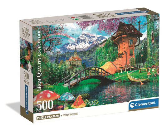The Old Shoe House 500 Piece Jigsaw Puzzle by Clementoni Puzzles - 1
