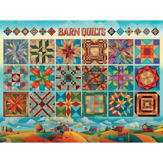 Barn Quilts 275 Piece Jigsaw Puzzle by Cobble Hill - 1