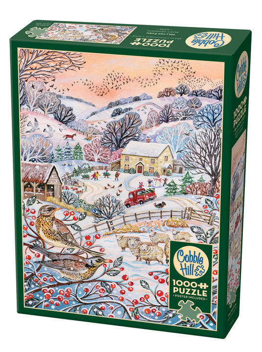Hilltop Farm 1000 Piece Jigsaw Puzzle by Cobble Hill - 1