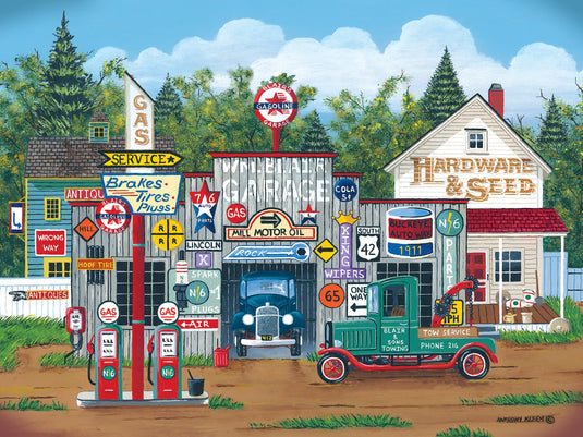 The Ol' Roadside Garage 275 Piece Jigsaw Puzzle by Cobble Hill - 1