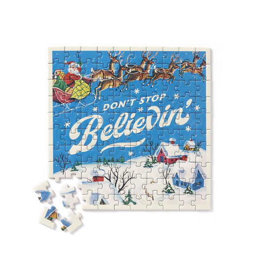 Don't Stop Believin' 100 Piece Shaped Jigsaw Puzzle by Galison - 1