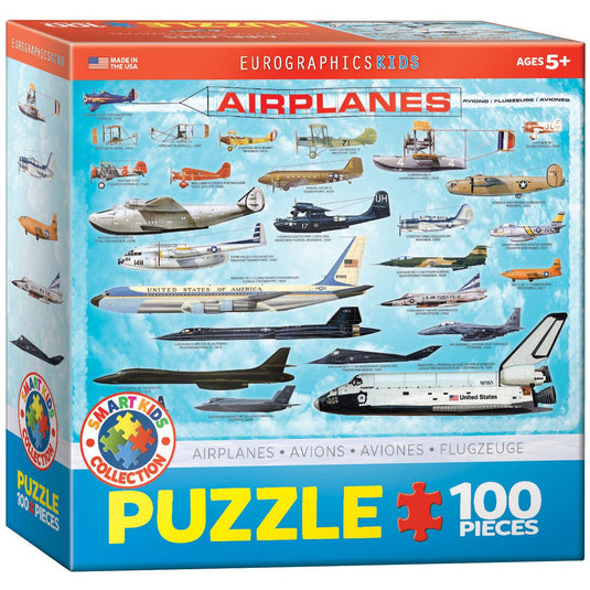 Airplanes 100 Piece Jigsaw Puzzle by Eurographics - 1