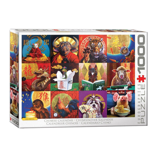 Chinese Calendar 1000 Piece Jigsaw Puzzle by Eurographics - 1