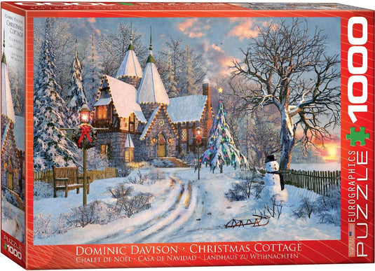 Christmas Cottage 1000 Piece Jigsaw Puzzle by Eurographics - 1