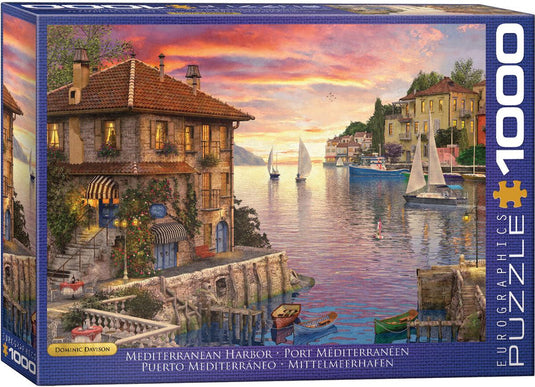 MediterraneanHarbor by Davison 1000 Piece Jigsaw Puzzle by Eurographics - 1