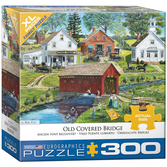 Old Covered Bridge by Bob Fair 300 Piece Jigsaw Puzzle by Eurographics - 1