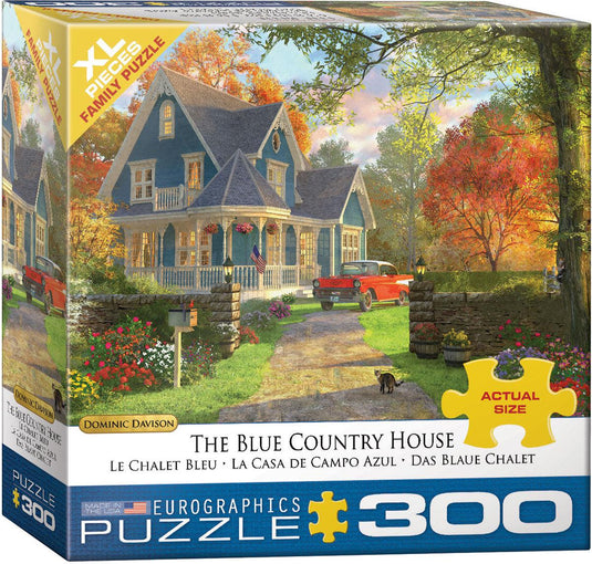 Blue Country Home by DD 300 Piece Jigsaw Puzzle by Eurographics - 1