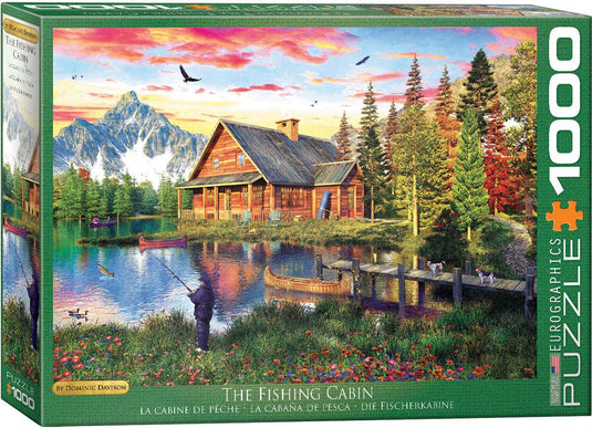 The Fishing Cottage by Davison 1000 Piece Jigsaw Puzzle by Eurographics - 1