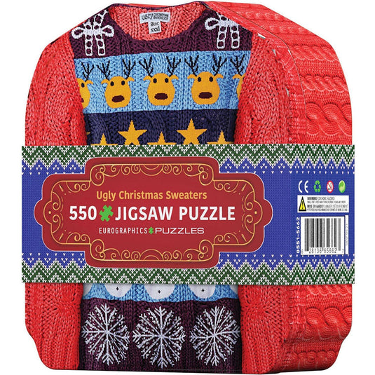 Ugly Christmas Sweaters Tin 550 Piece Jigsaw Puzzle by Eurographics - 1