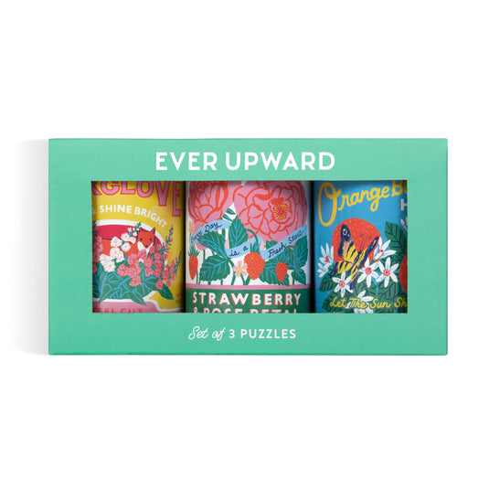 Ever Upward Set of 3 Puzzles in Tins 3x 100 Piece Jigsaw Puzzles by Galison - 1