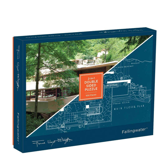 Fallingwater Double-Sided 500 Piece Jigsaw Puzzle by Galison - 1