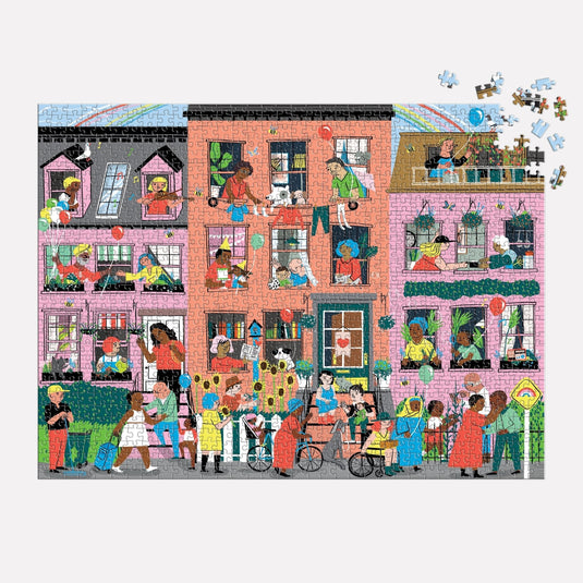 Hey Neighbors! 1000 Piece Family Puzzle by Galison - 4