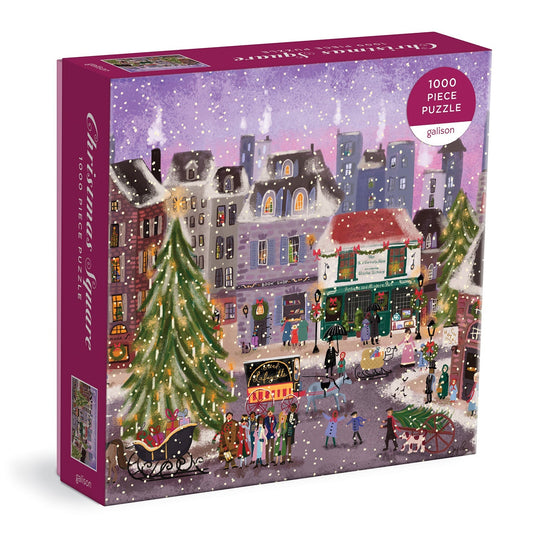 Christmas Square 1000 Piece Jigsaw Puzzle by Galison - 1