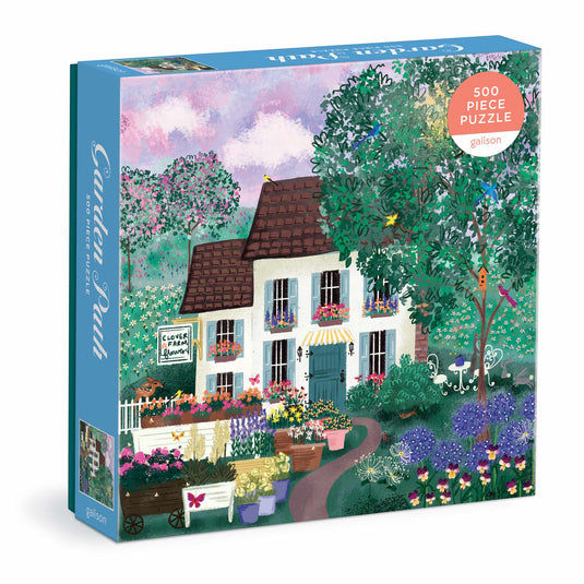Garden Path 500 Piece Jigsaw Puzzle by Galison - 1