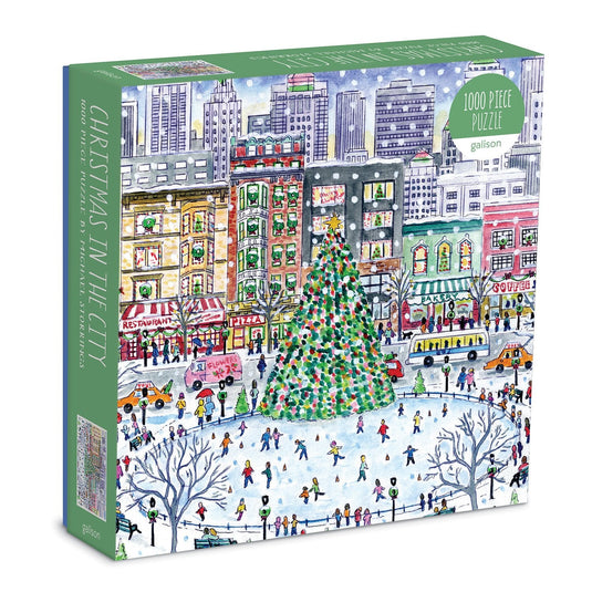 Christmas in the City 1000 Piece Jigsaw Puzzle by Galison - 1