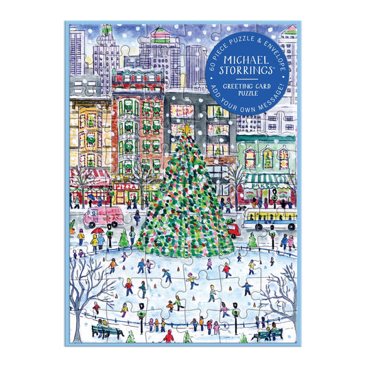 Christmas in the City 60 Piece Jigsaw Puzzle by Galison - 1