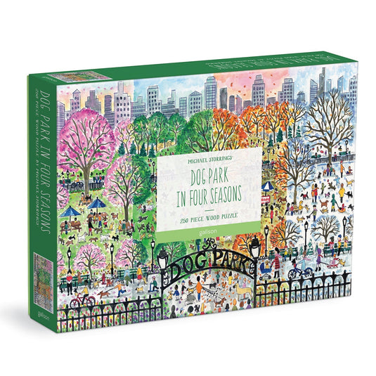 Dog Park in Four Seasons 250 Piece Jigsaw Puzzle by Galison - 1