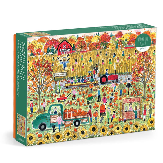 Pumpkin Patch 1000 Piece Jigsaw Puzzle by Galison - 1