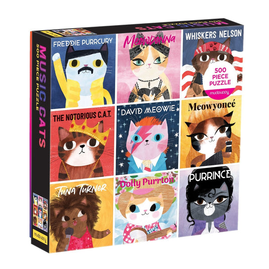 Music Cats 500 Piece Family Puzzle by Galison - 1