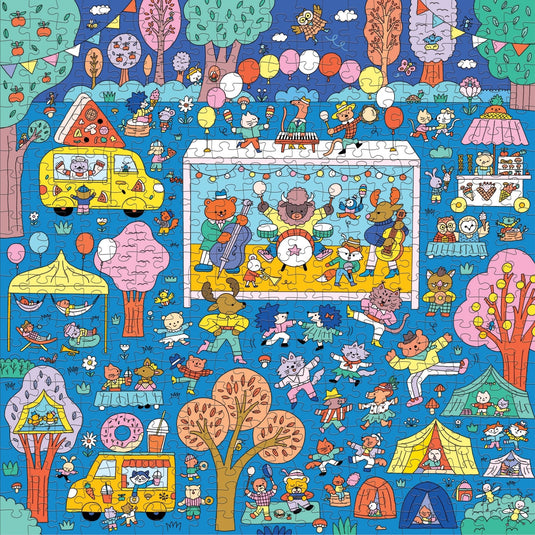 Music Festival 500 Piece Search and Find Family Puzzle by Galison - 5