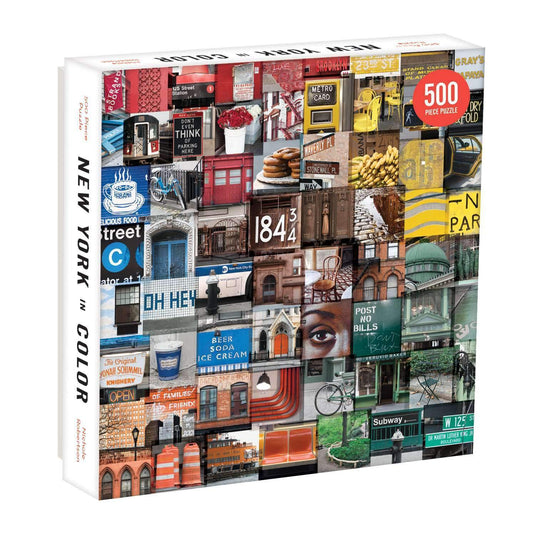 New York in Color 500 Piece Jigsaw Puzzle by Galison - 1