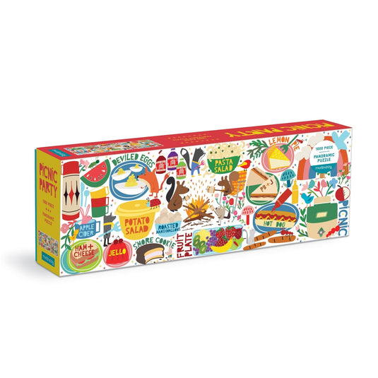 Picnic Party 1000 Piece Panoramic Family Puzzle by Galison - 1