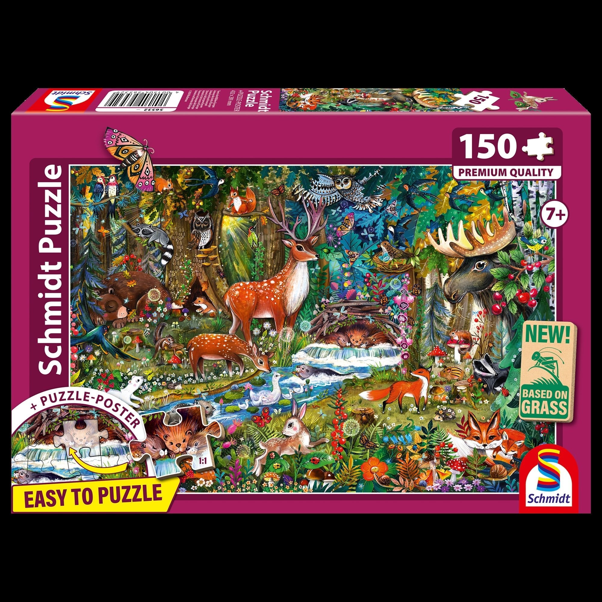 Animals In The Forest 150 Piece Jigsaw Puzzle by Schmidt Puzzle