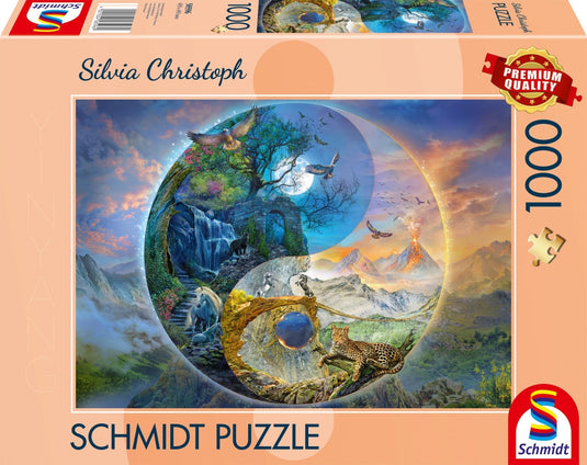 Yin & Yang Mountain Worlds 1000 Piece Jigsaw Puzzle by Schmidt Puzzle - 5