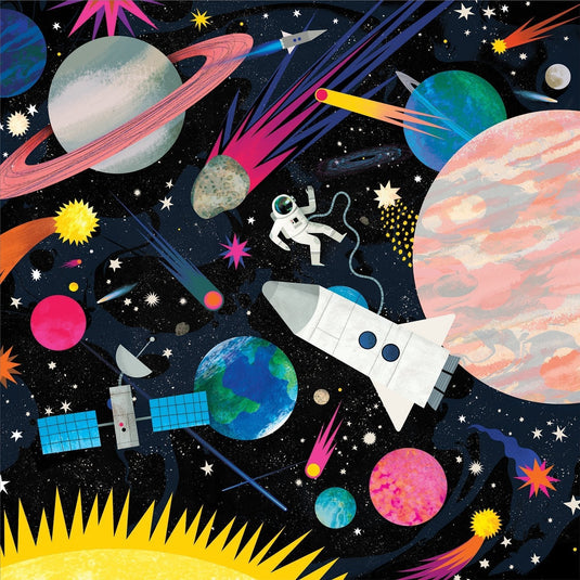 Space Illuminated 500 Piece Glow in the Dark Family Puzzle by Galison - 2