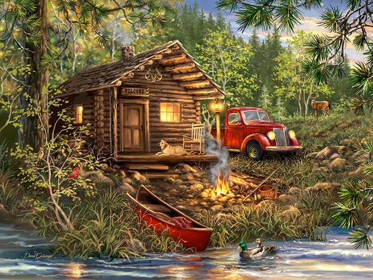 Cozy Cabin Life 500 Piece Jigsaw Puzzle by Springbok - 1