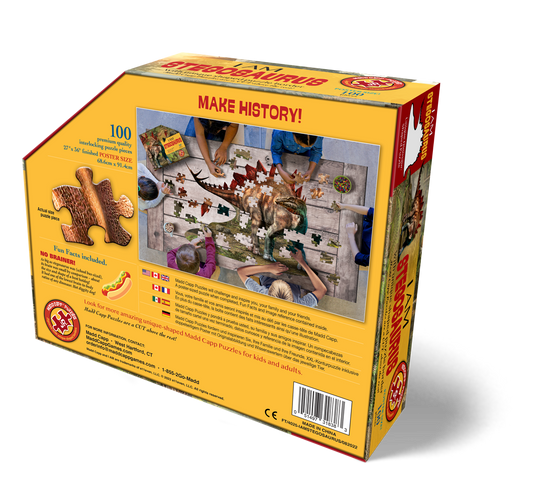 I Am Stegosaurus 100 Piece Puzzle by Madd Capp Box Back