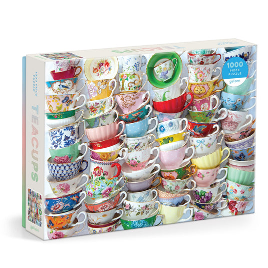 Teacups 1000 Piece Jigsaw Puzzle by Galison - 1