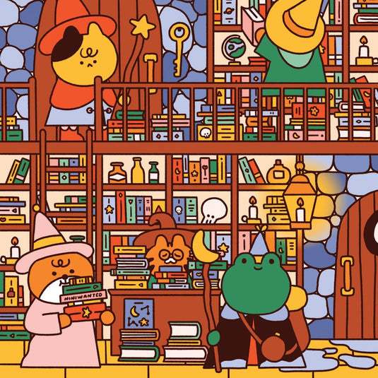 The Wizard's Library 500 Piece Family Puzzle by Galison - 2