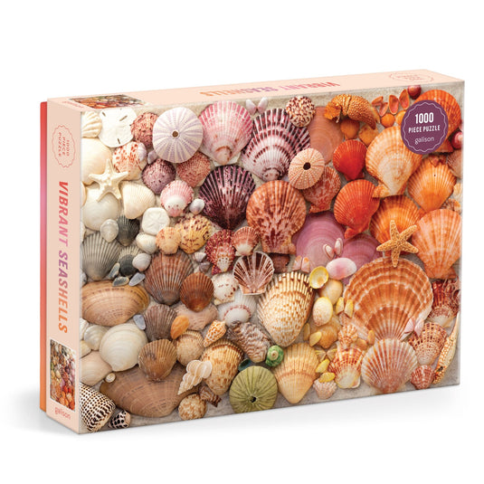 Vibrant Seashells 1000 Piece Jigsaw Puzzle by Galison - 1