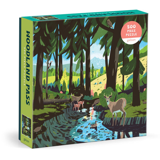 Woodland Pass 500 Piece Jigsaw Puzzle by Galison - 1