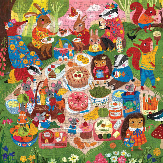 Woodland Picnic 500 Piece Family Puzzle by Galison - 3
