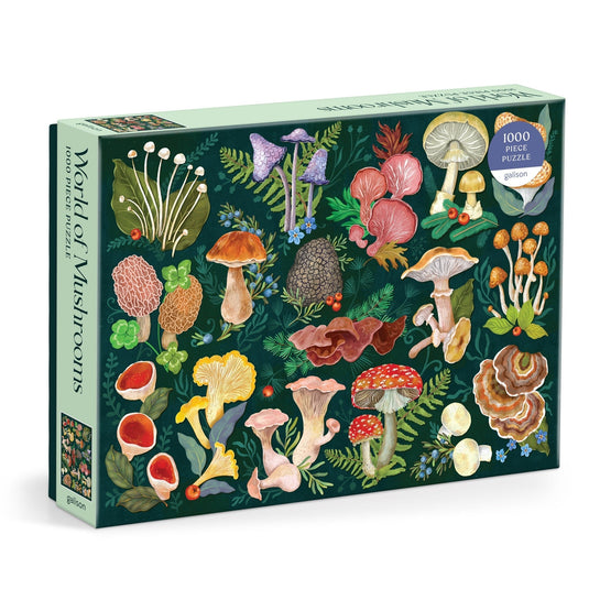 World of Mushrooms 1000 Piece Jigsaw Puzzle by Galison - 1