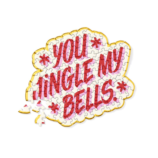 You Jingle My Bells 100 Piece Shaped Jigsaw Puzzle by Galison - 1
