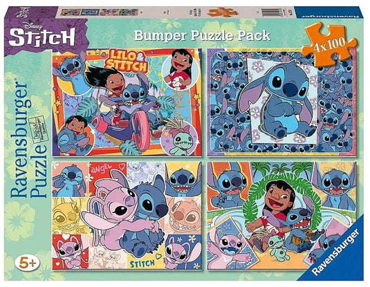 Stitch 4x100 Piece Jigsaw Puzzle by Ravensburger - 1