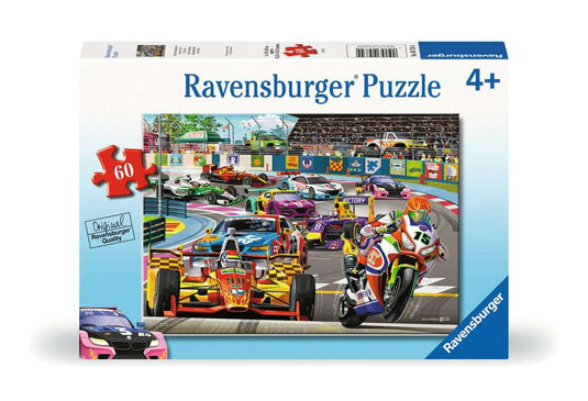 Racetrack Rally 60 Piece Jigsaw Puzzle by Ravensburger - 1