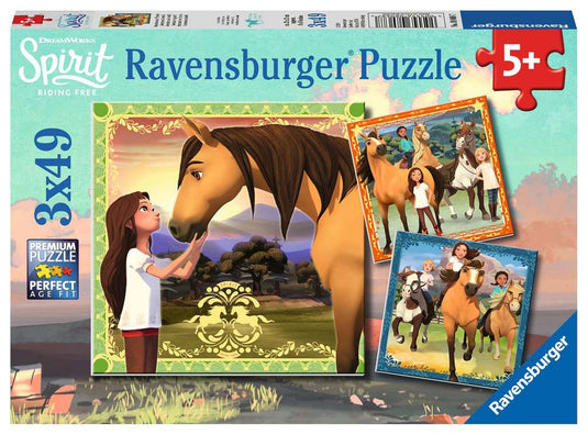 Spirit: Adventures on a Horse 3x49 Piece Jigsaw Puzzles by Ravensburger - 1