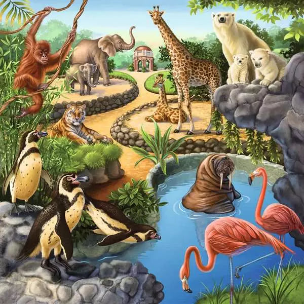 Forest/Zoo/Domestic Animal 3x49 Piece Jigsaw Puzzle by Ravensburger