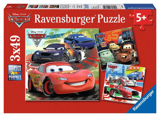 Worldwide Racing Fun 3 x 49 Piece Jigsaw Puzzle by Ravensburger - 1