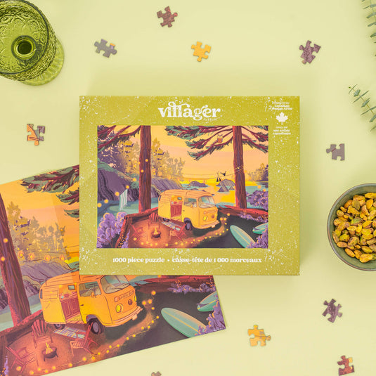 Twilight Campsite | 1000-Piece Puzzle for Adults | Designed in Canada by Capri Sadler - 1