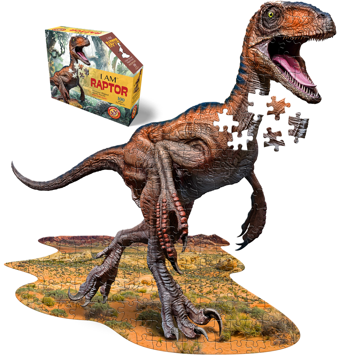 I Am Raptor 100 Piece Puzzle by Madd Capp