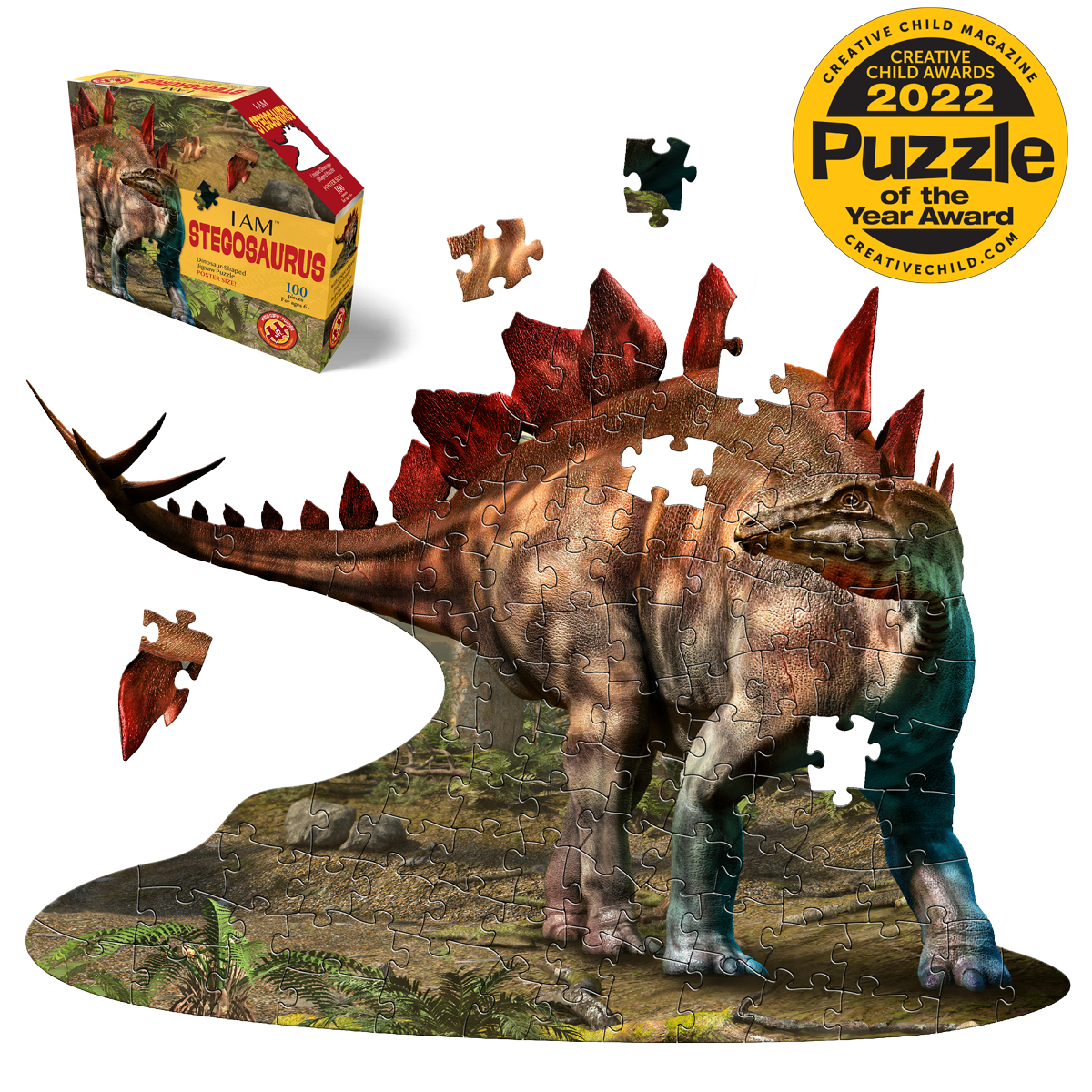 I Am Stegosaurus 100 Piece Puzzle by Madd Capp